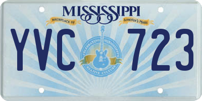 MS license plate YVC723