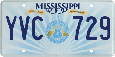 MS license plate YVC729
