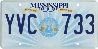 MS license plate YVC733