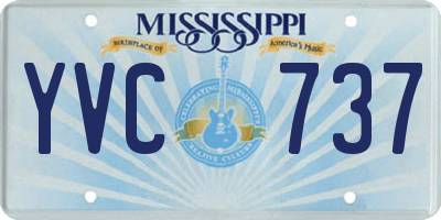 MS license plate YVC737