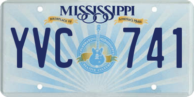 MS license plate YVC741
