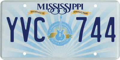 MS license plate YVC744