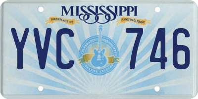 MS license plate YVC746