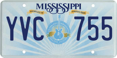 MS license plate YVC755