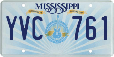 MS license plate YVC761