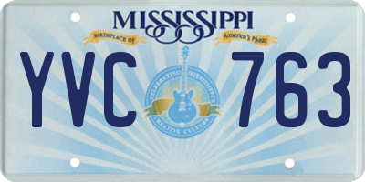 MS license plate YVC763