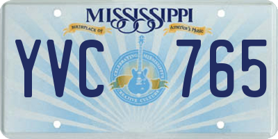 MS license plate YVC765