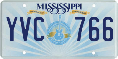MS license plate YVC766