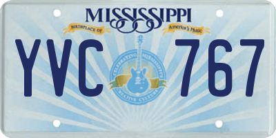 MS license plate YVC767