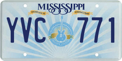 MS license plate YVC771