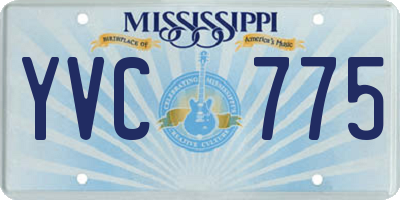 MS license plate YVC775