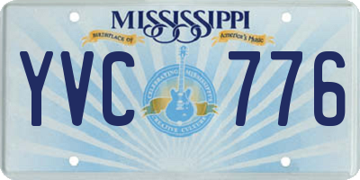 MS license plate YVC776