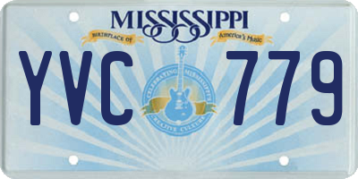 MS license plate YVC779