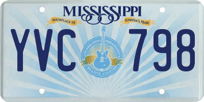MS license plate YVC798