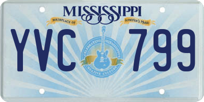MS license plate YVC799