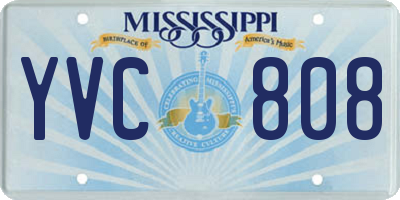 MS license plate YVC808