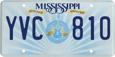 MS license plate YVC810