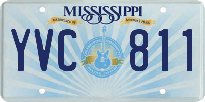 MS license plate YVC811