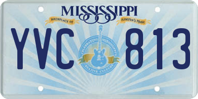 MS license plate YVC813