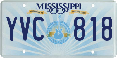 MS license plate YVC818