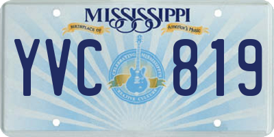 MS license plate YVC819