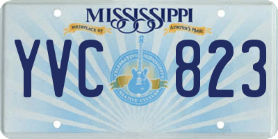 MS license plate YVC823