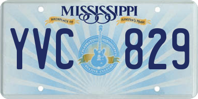 MS license plate YVC829