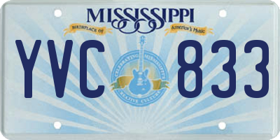 MS license plate YVC833