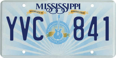 MS license plate YVC841