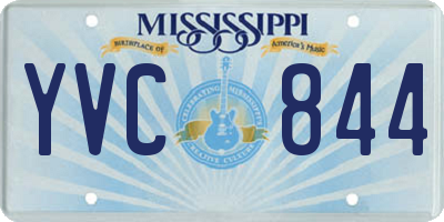 MS license plate YVC844