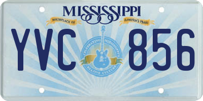 MS license plate YVC856