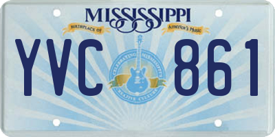 MS license plate YVC861