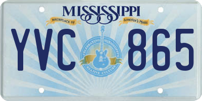 MS license plate YVC865