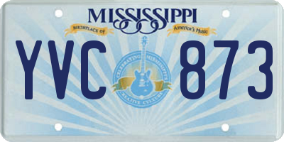 MS license plate YVC873