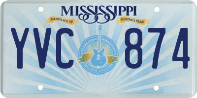 MS license plate YVC874
