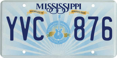 MS license plate YVC876