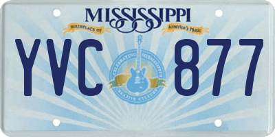 MS license plate YVC877