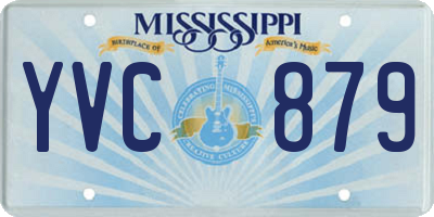 MS license plate YVC879