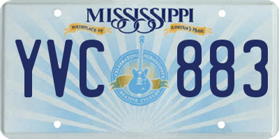 MS license plate YVC883