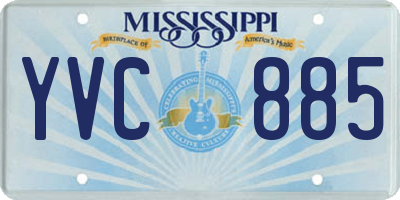 MS license plate YVC885