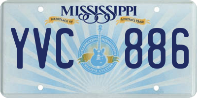 MS license plate YVC886