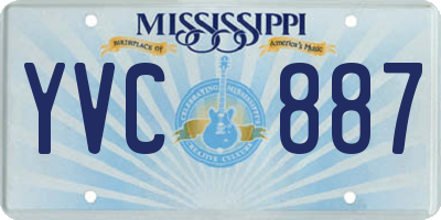MS license plate YVC887