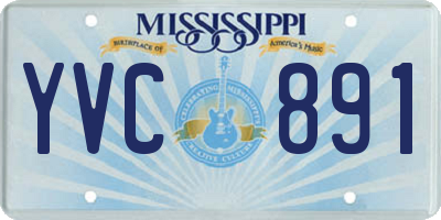 MS license plate YVC891
