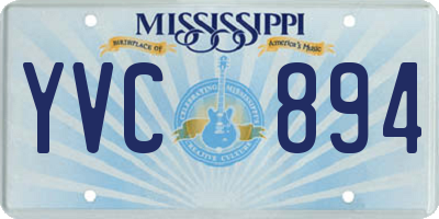 MS license plate YVC894