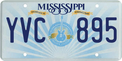 MS license plate YVC895
