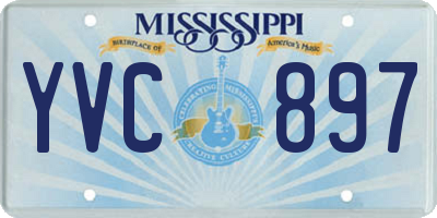 MS license plate YVC897