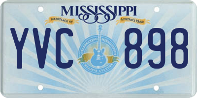 MS license plate YVC898