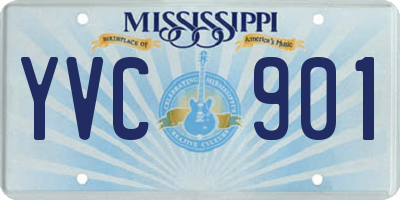 MS license plate YVC901
