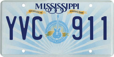 MS license plate YVC911