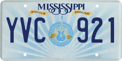 MS license plate YVC921